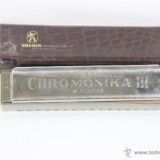 Instrumentos musicales: HARMONICA HOHNER CHROMONICA III. ESTUCHE EN GUAFLEX ORIGINAL. MED S XX.. Lote 263613780