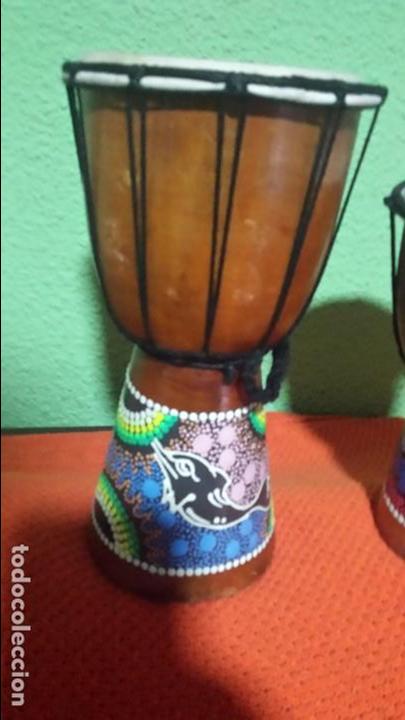 Instrumentos musicales: COLECCION DE 3 DJEMBES - Foto 2
