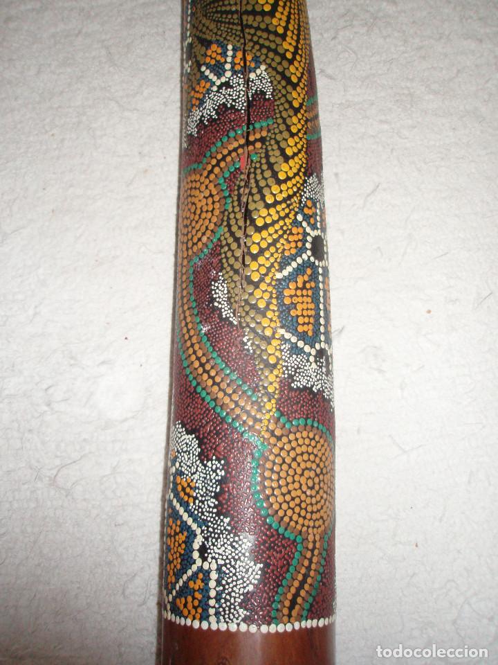 Instrumentos musicales: DIDJERID&Uacute;-DIDGERIDOO. ABORIGEN, AUSTRALIA. LARGO 130 CM - Foto 5