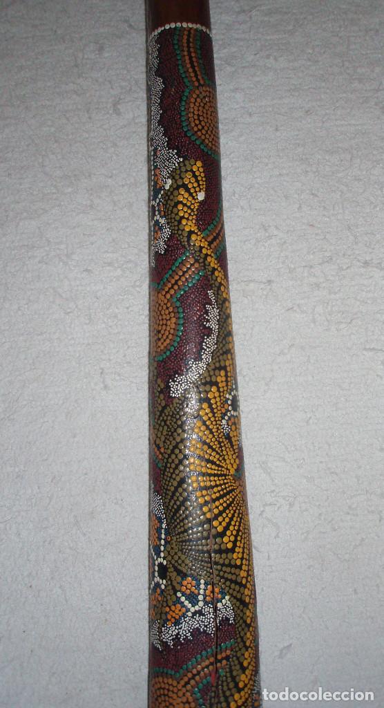 Instrumentos musicales: DIDJERID&Uacute;-DIDGERIDOO. ABORIGEN, AUSTRALIA. LARGO 130 CM - Foto 6