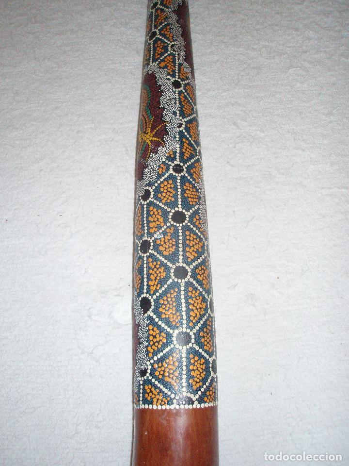Instrumentos musicales: DIDJERID&Uacute;-DIDGERIDOO. ABORIGEN, AUSTRALIA. LARGO 130 CM - Foto 7