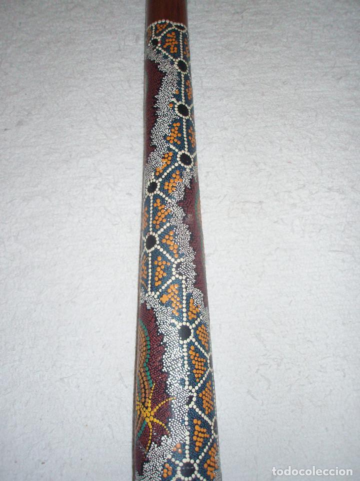 Instrumentos musicales: DIDJERID&Uacute;-DIDGERIDOO. ABORIGEN, AUSTRALIA. LARGO 130 CM - Foto 8