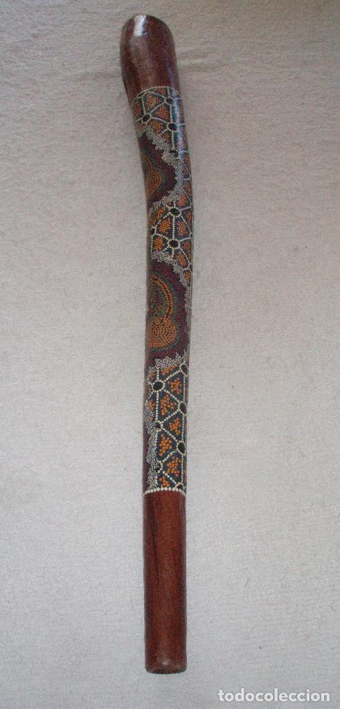 Instrumentos musicales: DIDJERID&Uacute;-DIDGERIDOO. ABORIGEN, AUSTRALIA. LARGO 130 CM - Foto 9
