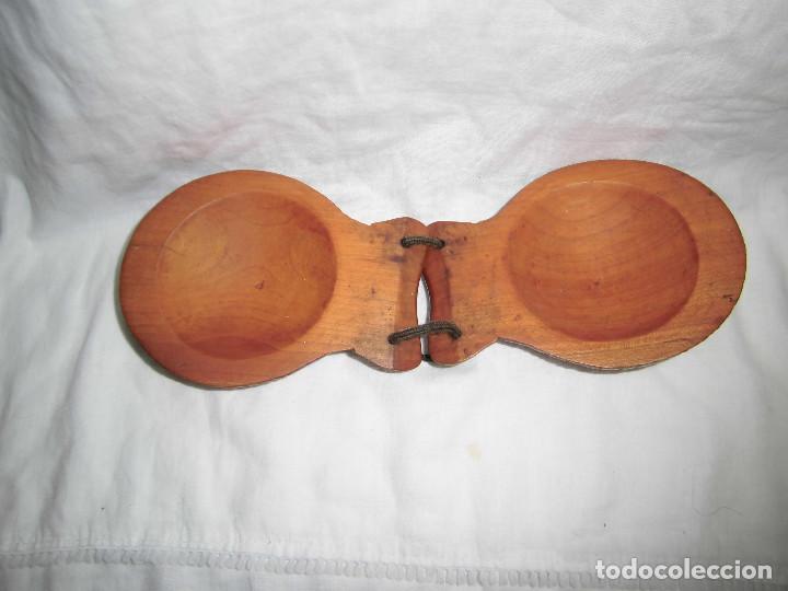 Instrumentos musicales: ANTIGUA CASTA&Ntilde;UELA EN MADERA TALLADA - Foto 2