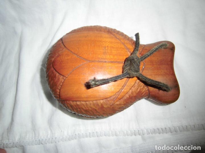 Instrumentos musicales: ANTIGUA CASTA&Ntilde;UELA EN MADERA TALLADA - Foto 6