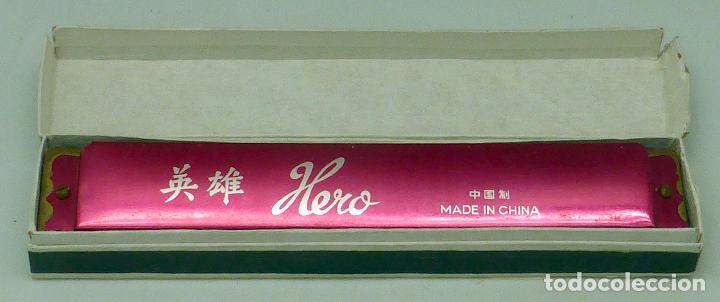 Instrumentos musicales: Armónica Hero rosa con su caja Fabricada en China años 60 - Foto 2 - 97708827
