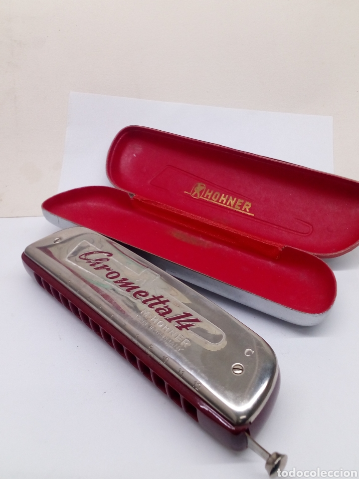 Instrumentos musicales: Armonica M-Hohner Chrometta 14 con su estuche - Foto 3