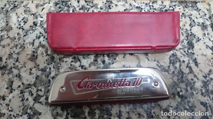 Instrumentos musicales: ANTIGUA ARMONICA HOHNER CHROMETTA 10 - Foto 2