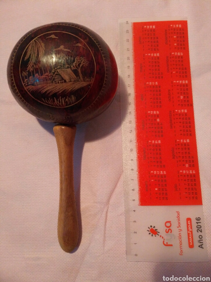 Instrumentos musicales: AUT&Eacute;NTICA MARACA CUBANA, HECHA CON COCO, VER - Foto 6