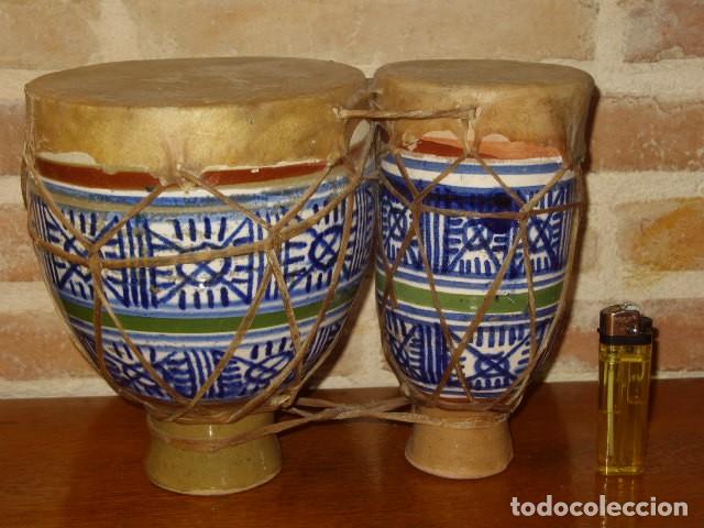 Instrumentos musicales: TIMBALES ARABES DE CERAMICA. - Foto 2