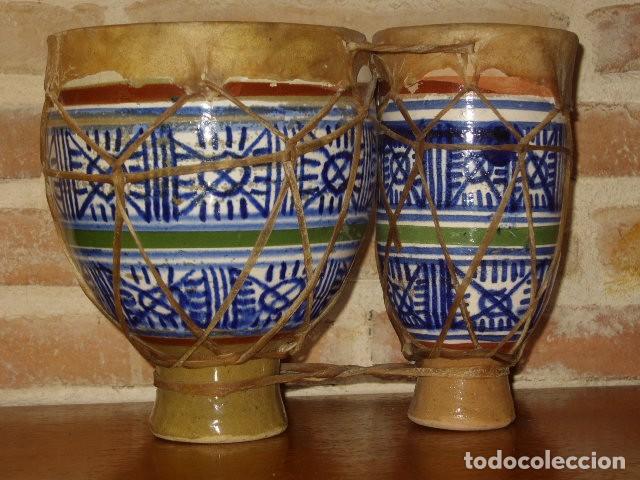 Instrumentos musicales: TIMBALES ARABES DE CERAMICA. - Foto 3