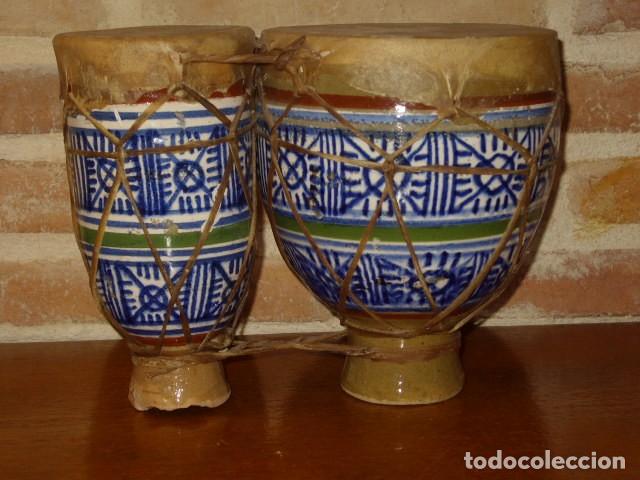 Instrumentos musicales: TIMBALES ARABES DE CERAMICA. - Foto 4