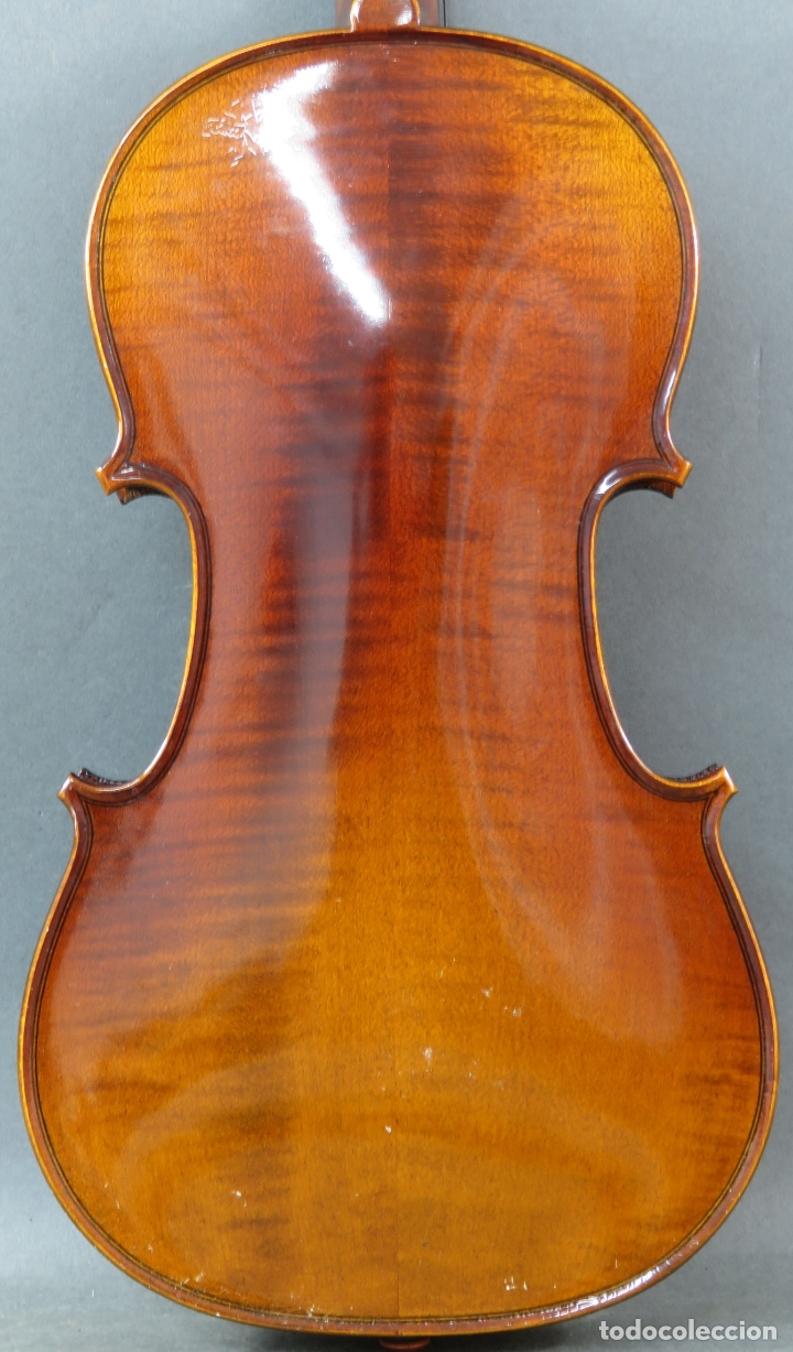 Instrumentos musicales: Violín copia de un Antonio Estradivarius Cremonensis 1721 en su estuche original siglo XX - Foto 7 - 164681510
