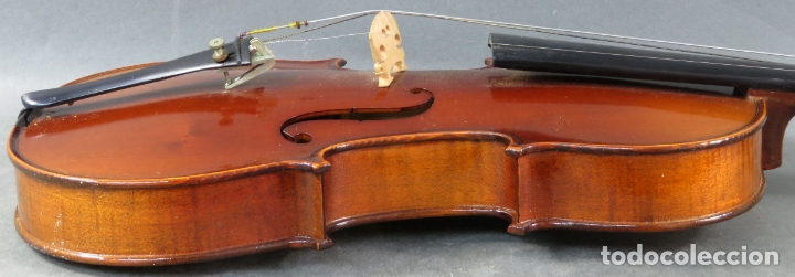 Instrumentos musicales: Violín copia de un Antonio Estradivarius Cremonensis 1721 en su estuche original siglo XX - Foto 8 - 164681510