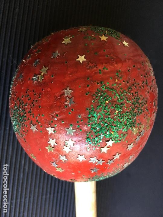 Instrumentos musicales: MAGNIFICA MARACA ARTESANAL, BELLAMENTE DECORADA - Foto 4