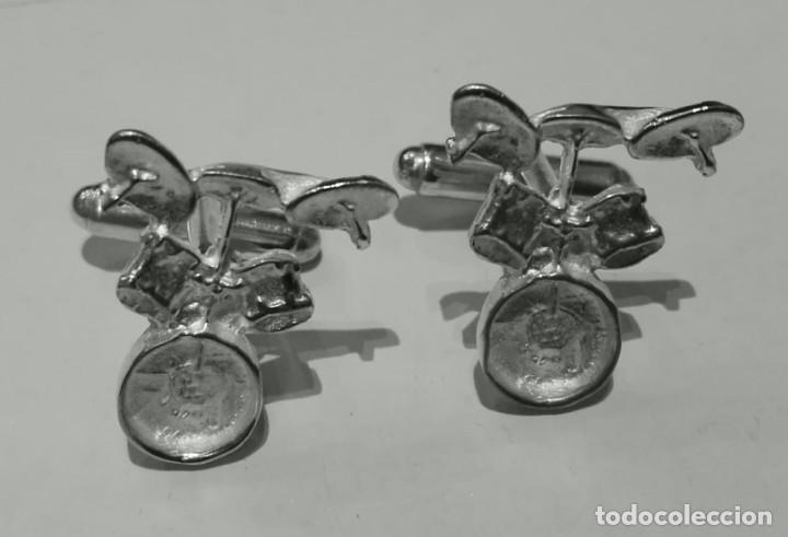 Instrumentos musicales: gemelos bateria en plata de ley macizos - Foto 1