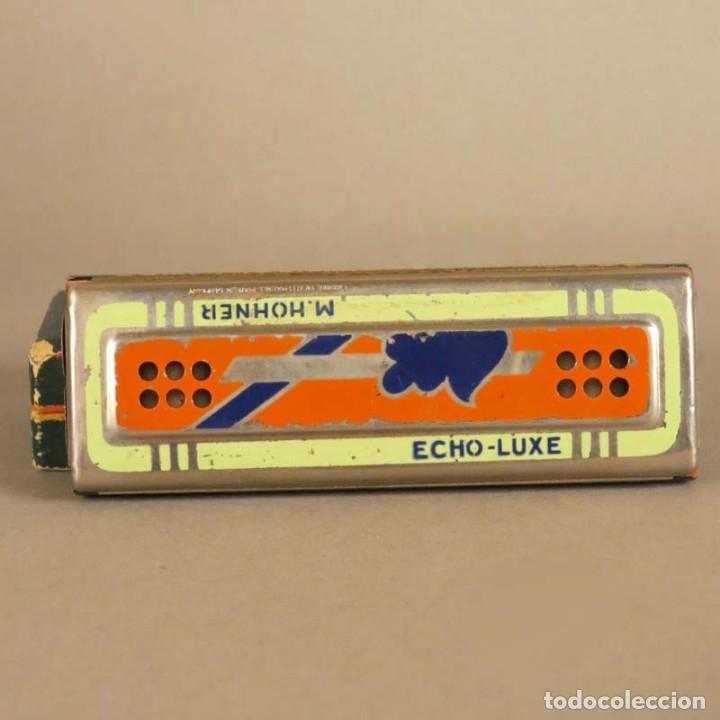 Instrumentos musicales: Raro!! Antigua armonica Hohner Echo Luxe con su caja original. Alemania 1930 - 1935 - Foto 3 - 166811094