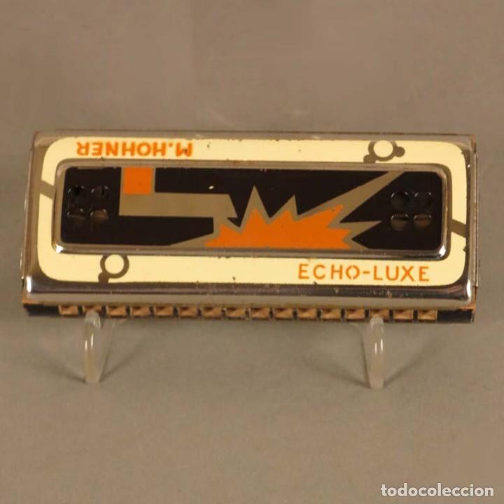 Instrumentos musicales: Raro!! Antigua armonica Hohner Echo Luxe con su caja original. Alemania 1930 - 1935 - Foto 2 - 166811670