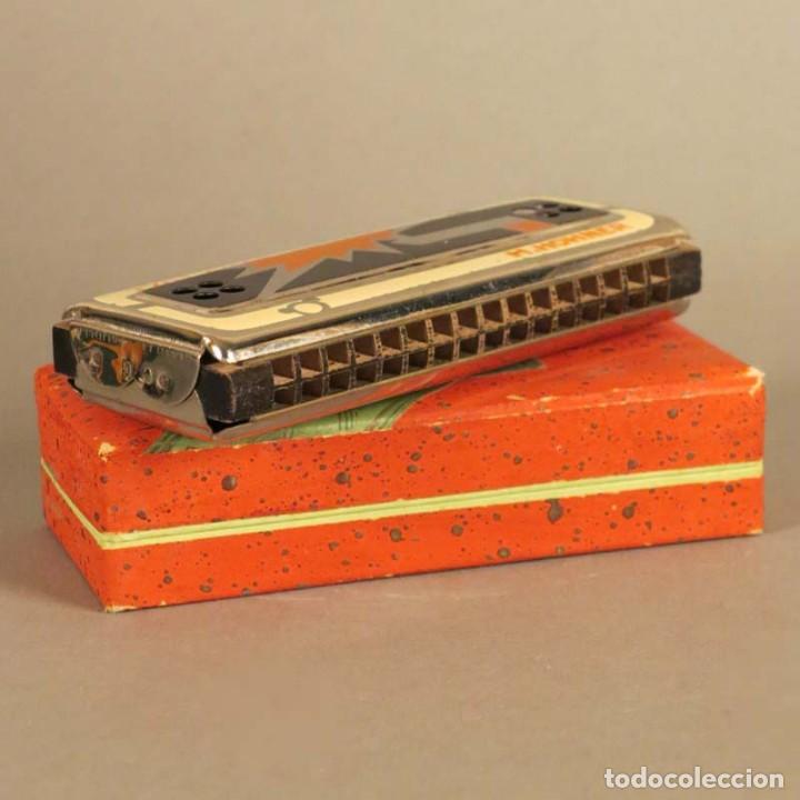 Instrumentos musicales: Raro!! Antigua armonica Hohner Echo Luxe con su caja original. Alemania 1930 - 1935 - Foto 3 - 166811670