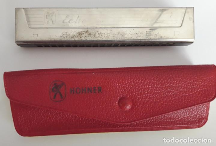 Instrumentos musicales: HARMONICA ANTIGUA ECHO HOHNER. CON ESTUCHE / FUNDA. - Foto 1