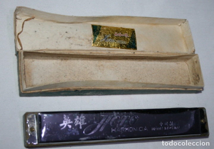 Instrumentos musicales: ANTIGUA HARMONICA HERO EN SU CAJA - Foto 3