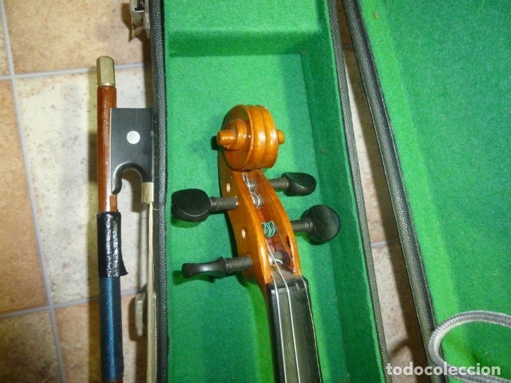 Instrumentos musicales: Lote de 2 antiguos violines checos Stradivarius - Foto 6 - 174085100