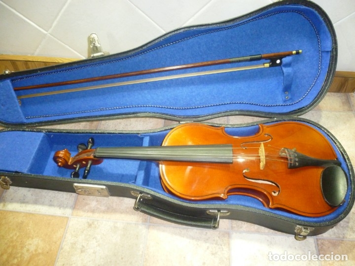 Instrumentos musicales: Lote de 2 antiguos violines checos Stradivarius - Foto 9 - 174085100