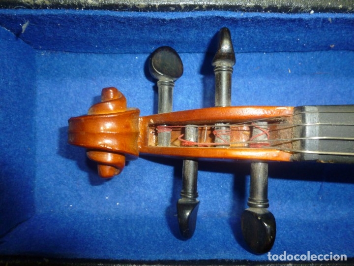 Instrumentos musicales: Lote de 2 antiguos violines checos Stradivarius - Foto 12 - 174085100