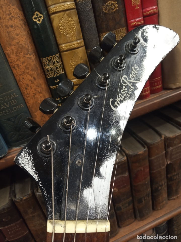 Instrumentos musicales: Impresionante guitarra eléctrica, réplica de James Hetfield Metallica. Grass Roots. Relicado. Funda. - Foto 6 - 183296600