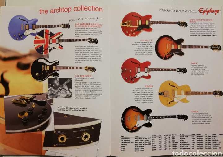 Instrumentos musicales: EPIPHONE Cat&aacute;logo Guitarras 2004 - Foto 2