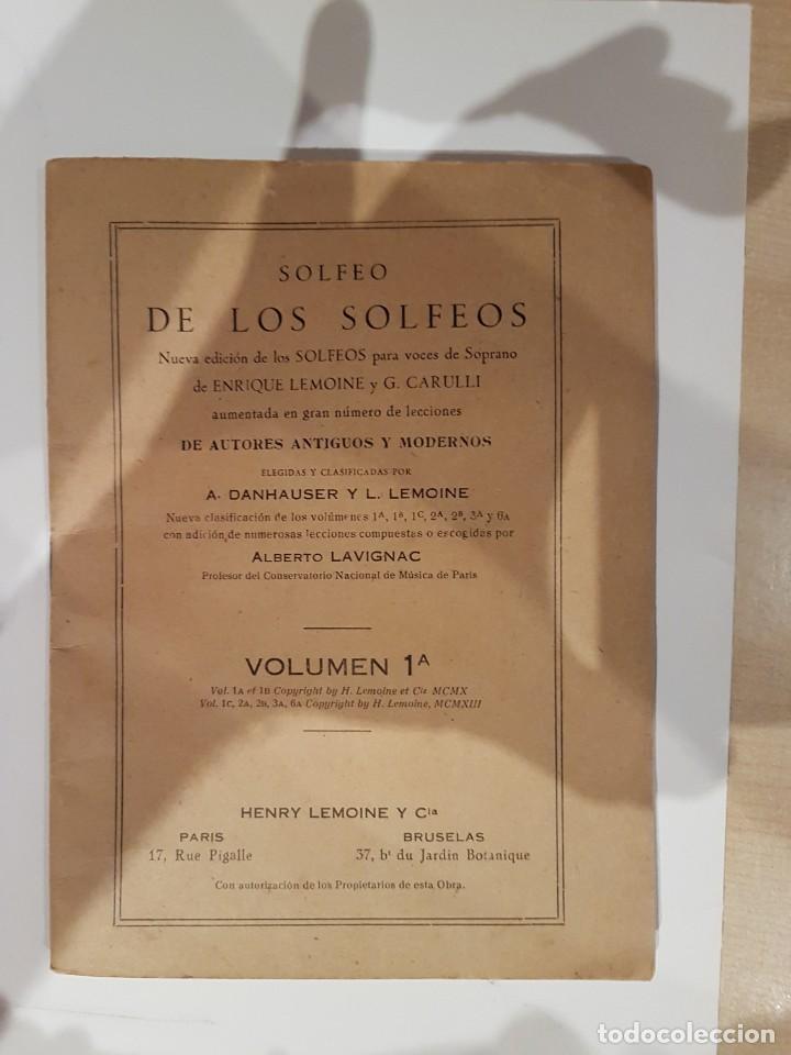 Instrumentos musicales: SOLFEO DE LOS SOLFEOS VOLUMEN 1 . RARO - Foto 1