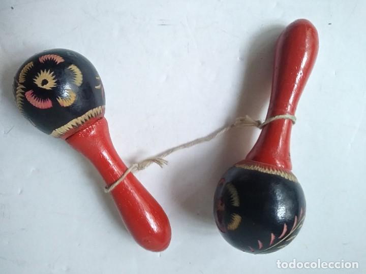 Instrumentos musicales: MARACAS DE MADERA 11cm - Foto 2