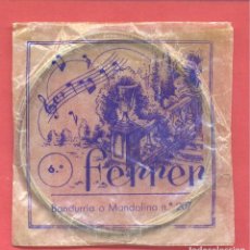 Instrumentos musicales: CUERDA PARA BANDURRIA O MANDOLINA, 6ª Nº 207 , FERRER , EN SU SOBRE ORIGINAL, VER FOTOS. Lote 218272083