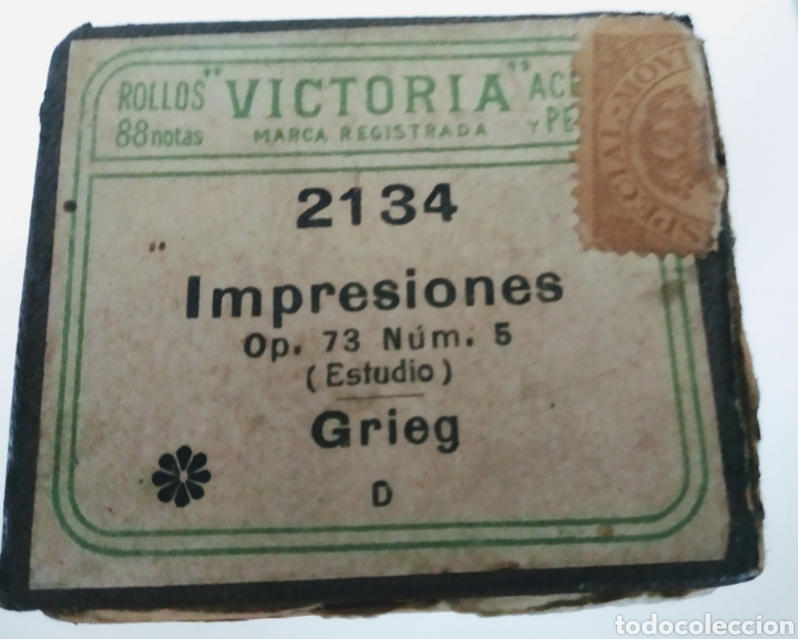 Instrumentos musicales: Rollos de Pianola .Impresiones Grieg - Foto 3
