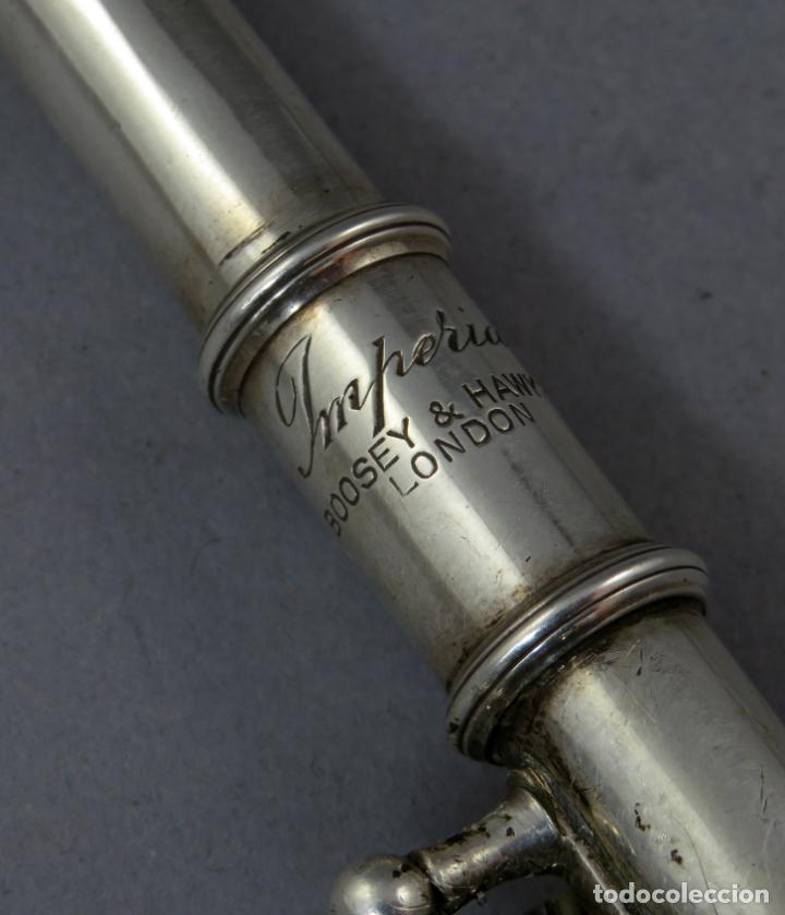 Instrumentos musicales: Flauta travesera Imperial en plata de la casa Boosey & Hawkes Londres mediados del siglo XX - Foto 9 - 230318535