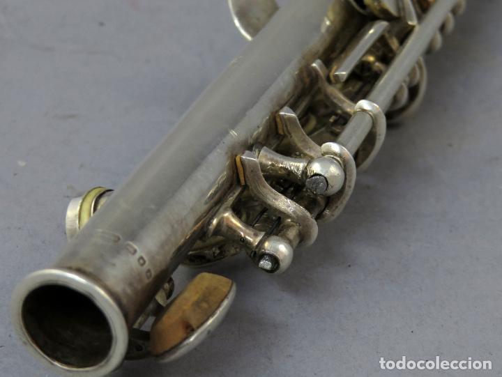 Instrumentos musicales: Flauta travesera Imperial en plata de la casa Boosey & Hawkes Londres mediados del siglo XX - Foto 12 - 230318535
