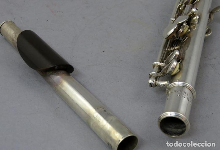 Instrumentos musicales: Flauta travesera Imperial en plata de la casa Boosey & Hawkes Londres mediados del siglo XX - Foto 14 - 230318535