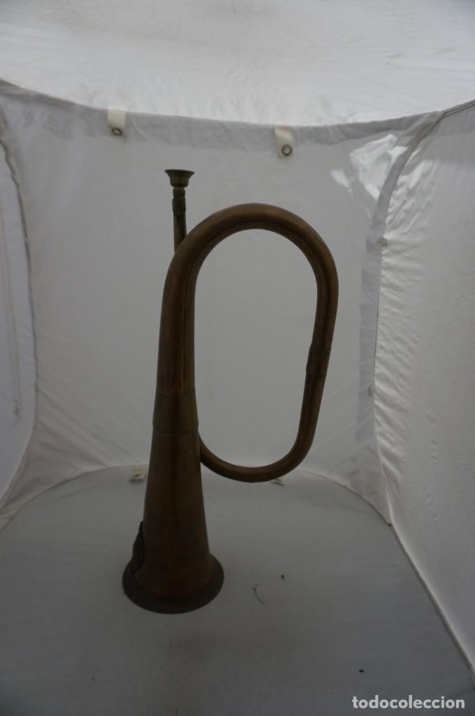Instrumentos musicales: ANTIGUA CORNETA MILITAR ESCOCESA - GRANDE 51CM - argyll and sutherland - TOTALMENTE ORIGINAL, - Foto 2 - 243342480