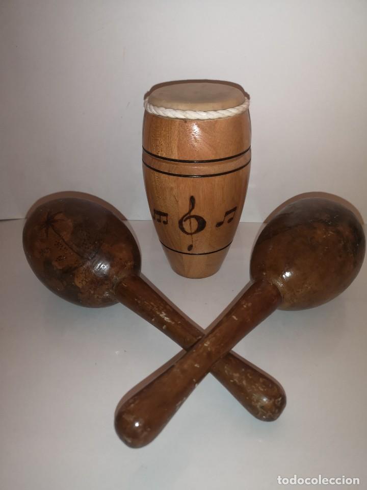 Instrumentos musicales: Maracas y timbal - Foto 1