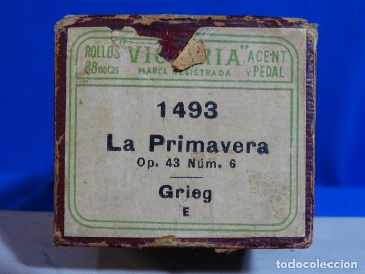 Instrumentos musicales: ROLLO DE PIANOLA. LA PRIMAVERA. GRIEG - Foto 2