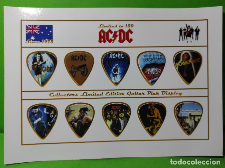 Instrumentos musicales: AC/DC. COLECCI&Oacute;N DE 10 P&Uacute;AS DE GUITARRA. - Foto 1