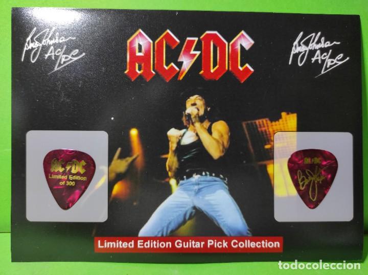 Instrumentos musicales: AC/DC. COLECCI&Oacute;N DE 2 P&Uacute;AS DE GUITARRA. - Foto 1