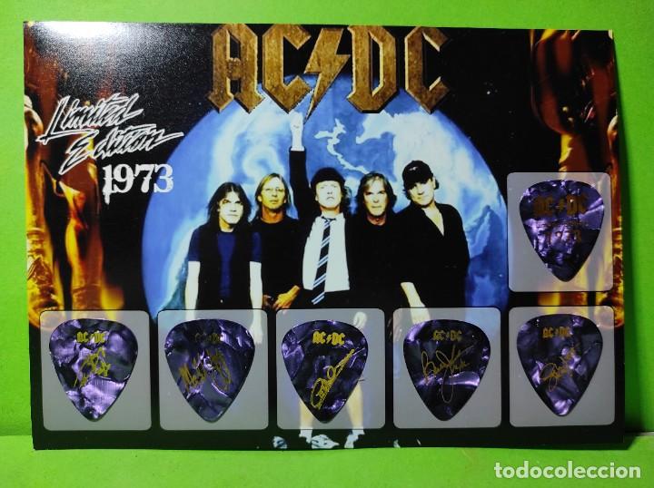 Instrumentos musicales: AC/DC. COLECCI&Oacute;N DE 6 P&Uacute;AS DE GUITARRA. - Foto 1