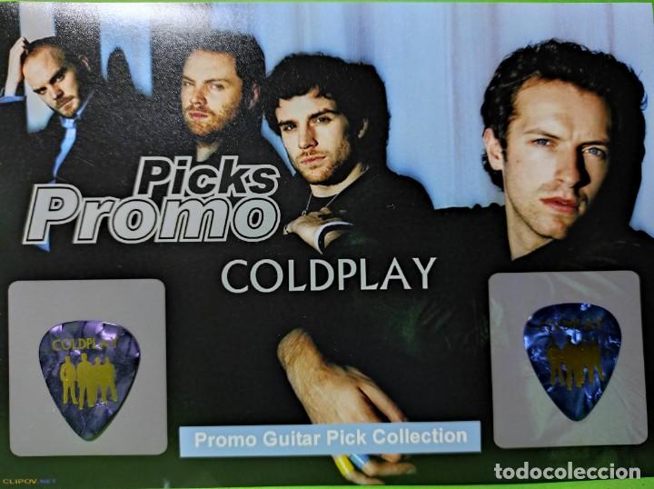 Instrumentos musicales: COLDPLAY. COLECCI&Oacute;N DE 2 P&Uacute;AS DE GUITARRA. - Foto 1