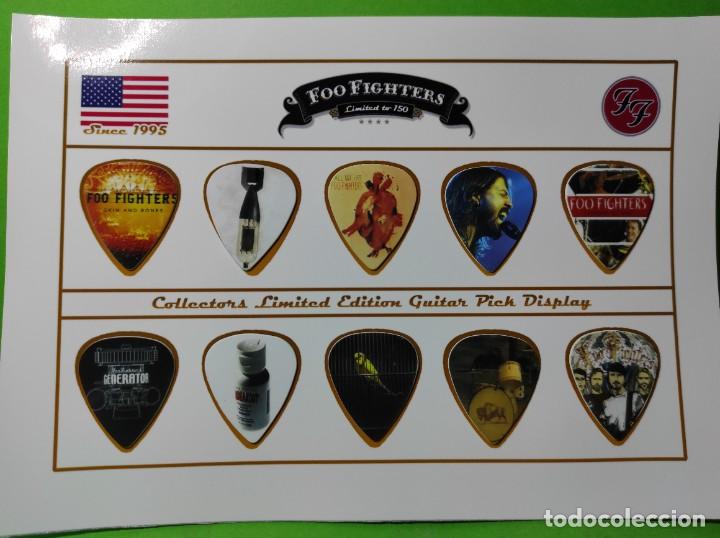 Instrumentos musicales: FOO FIGHTERS. COLECCI&Oacute;N DE 10 P&Uacute;AS DE GUITARRA. - Foto 1