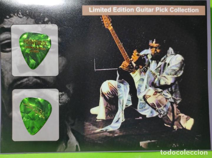 Instrumentos musicales: JIMI HENDRIX. COLECCI&Oacute;N DE 2 P&Uacute;AS DE GUITARRA. - Foto 1