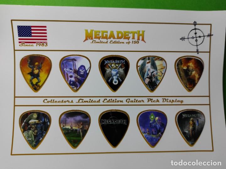 Instrumentos musicales: MEGADETH. COLECCI&Oacute;N DE 10 P&Uacute;AS DE GUITARRA. - Foto 1