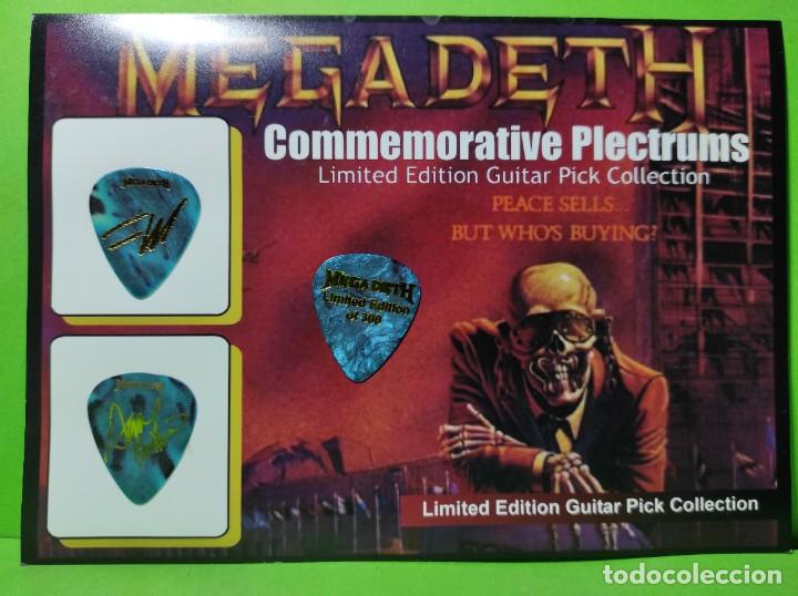 Instrumentos musicales: MEGADETH. COLECCI&Oacute;N DE 3 P&Uacute;AS DE GUITARRA. - Foto 1