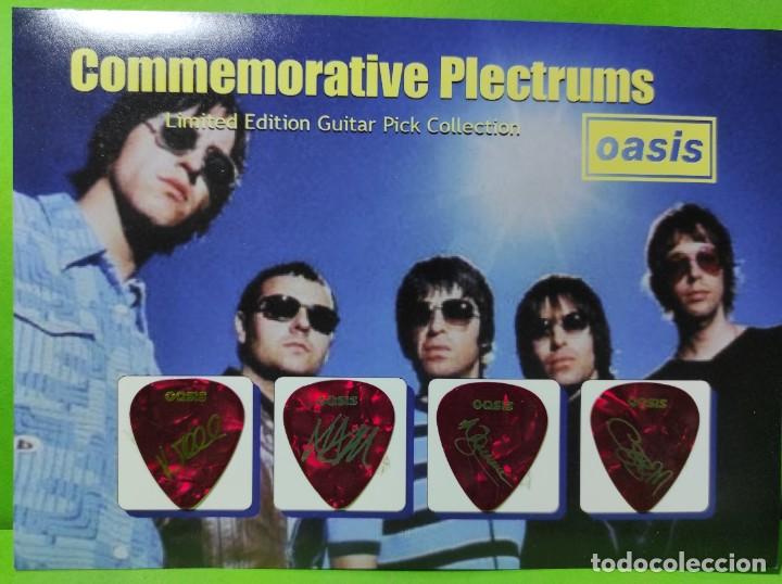 Instrumentos musicales: OASIS. COLECCI&Oacute;N DE 4 P&Uacute;AS DE GUITARRA. - Foto 1