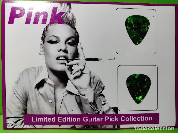 Instrumentos musicales: PINK. COLECCI&Oacute;N DE 2 P&Uacute;AS DE GUITARRA. - Foto 1